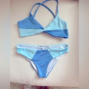 Submarine kids two-piece blue bikini - size 14